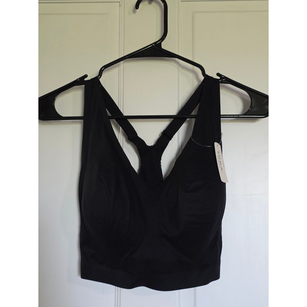 Soma Enbliss Racerback Bralette Black Size XL Wireless Bra 570253098 NWT $46